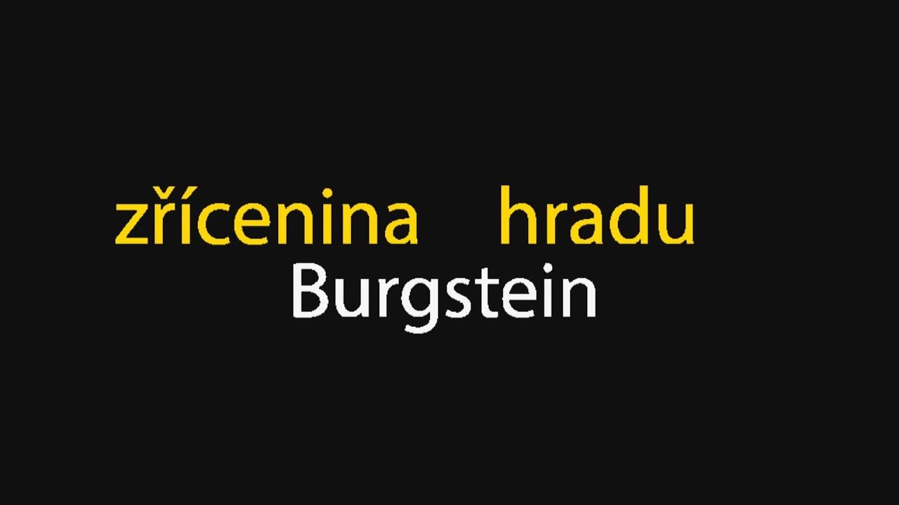 zř&iacute;cenina hradu Burgstein