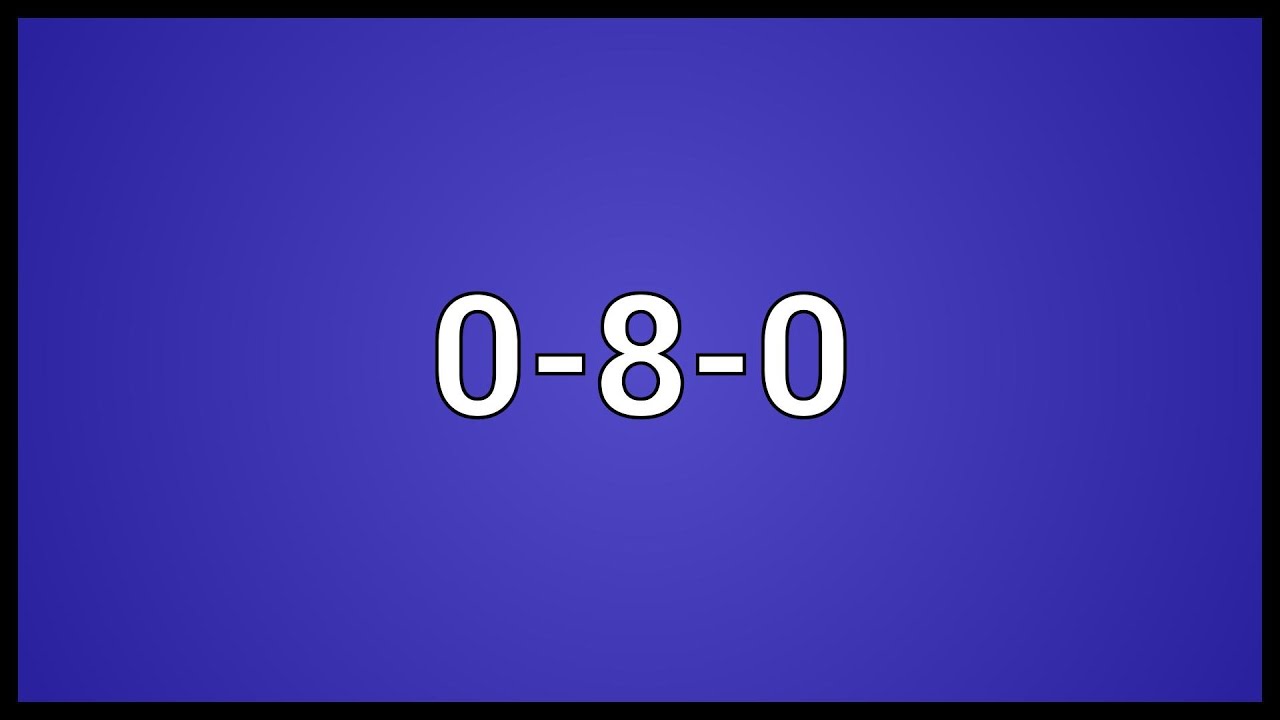 0-8-0 Meaning