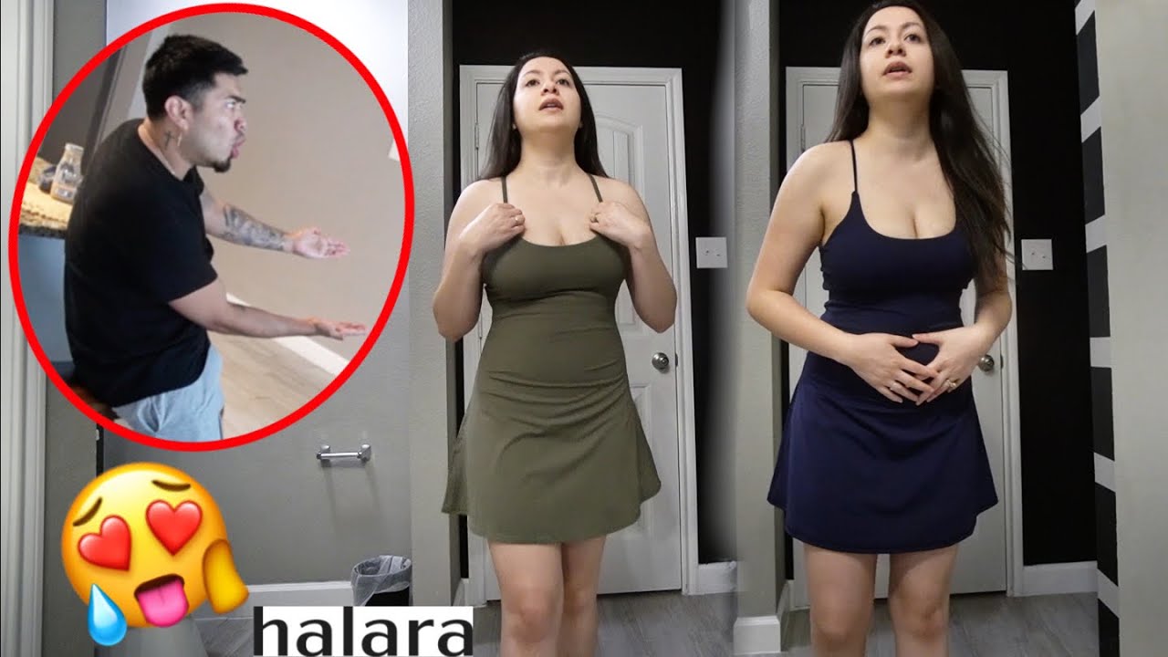 Wearing My New HALARA Workout Dress To See My HUSBANDS REACTION! 👀💃🏻👗