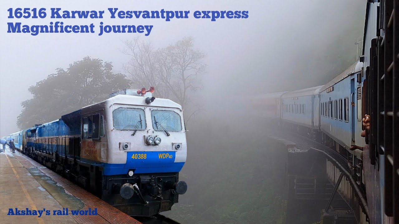 One-of-a-kind train journey !! Mangalore to Bangalore onboard 16515 Karwar Yesvantpur express