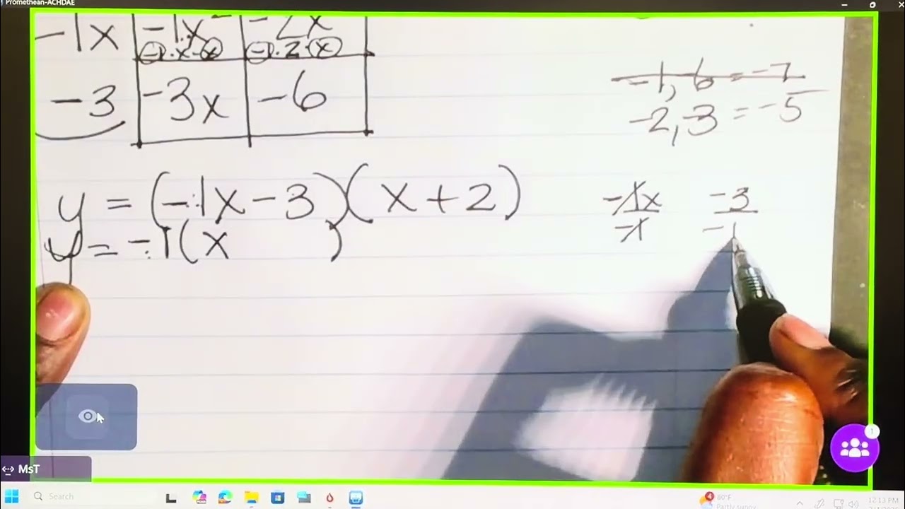 Quadratics: Solve using Factoring & Quadratic Formula 