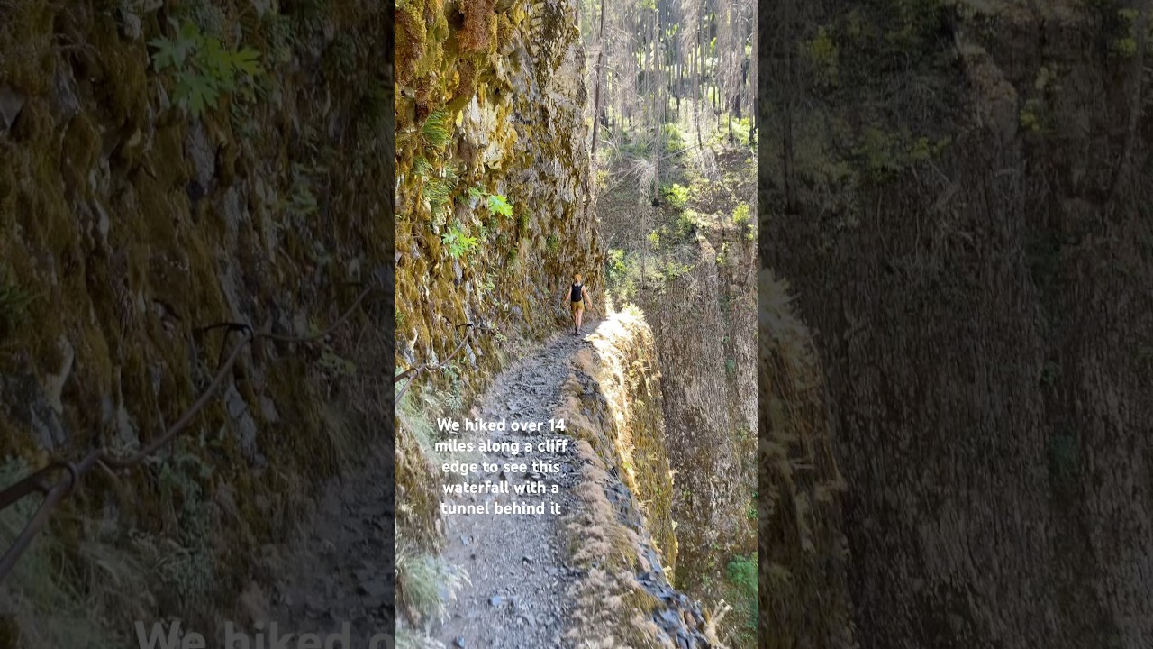 📍Columbia River Gorge, Oregon📍. Tunnel falls on eagle creek trail. 10/10 #hiking #travel #oregon