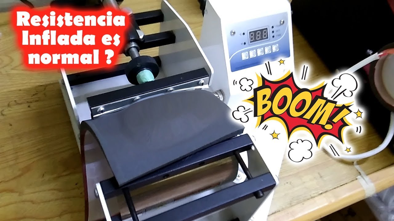 Resistencia para sublimar tazas se inflo, es normal ?