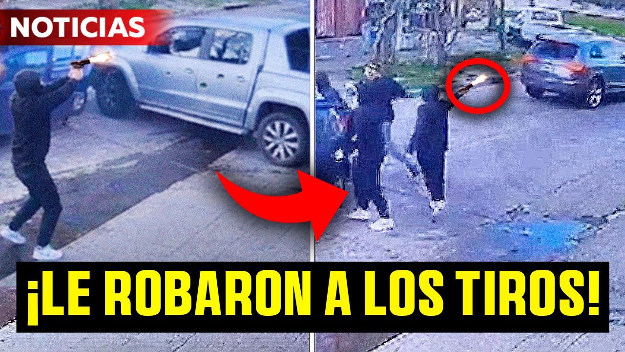 5 LADRONES ATACAN a los TIROS a un MATRIMONIO y ESCAPAN de MILAGRO | Captado en Cámara