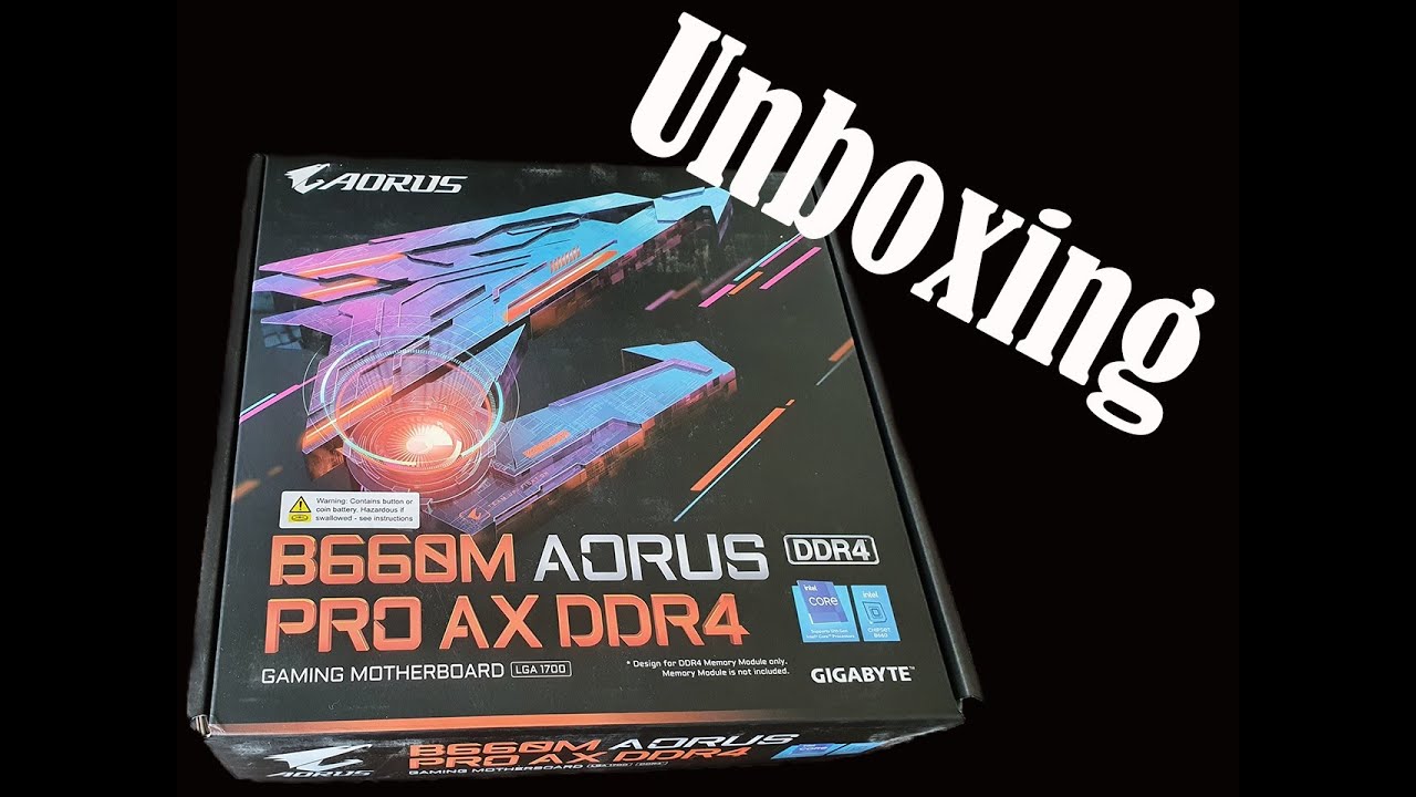 Unboxing Gigabyte B660M AORUS Pro AX DDR4 MATX Motherboard