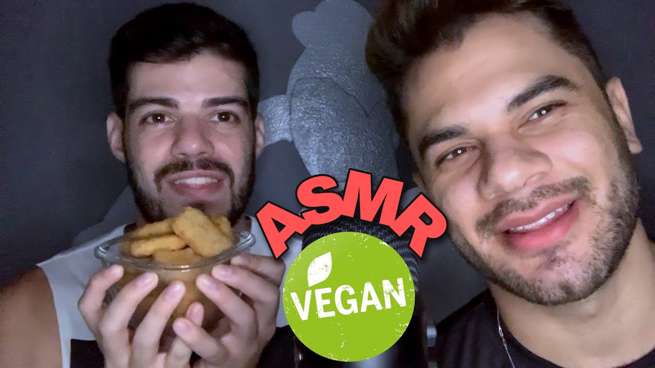 ASMR - Comendo LANCHE VEGANO com meu namorado / Sons de mastigação - MUKBANG