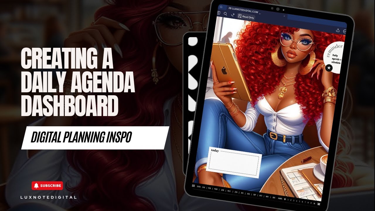 Digital Planning Inspiration | Daily Agenda Dashboard Setup (iPad Planning)