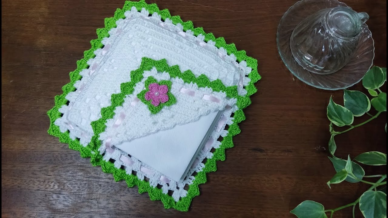 Porta Guardanapo Lindo passo a passo   #guardanapo   #croche   #semprecirculo