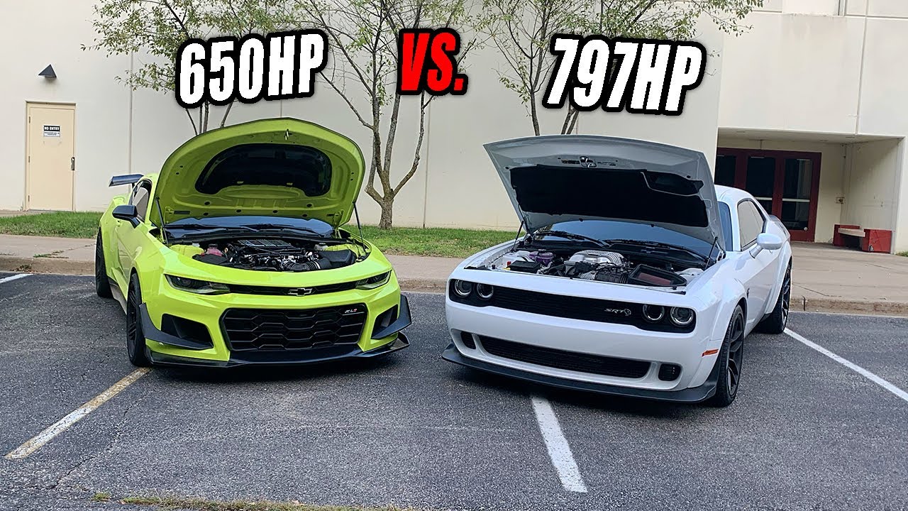 2020 CAMARO ZL1 VS HELLCAT REDEYE RACE!