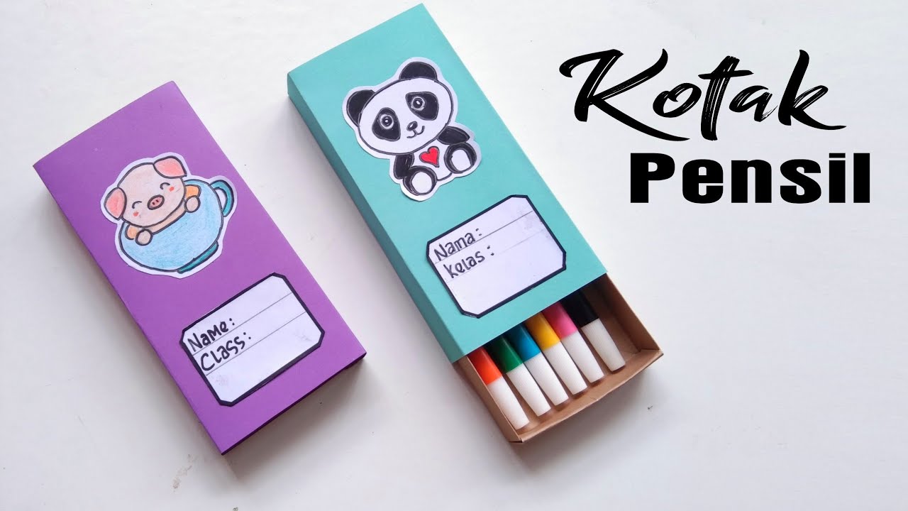 Tempat Pensil Dari Kertas - Cara Membuat kotak Pensil