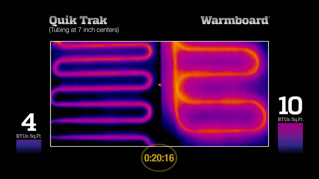 Radiant Heat Performance: QuikTrak vs. Warmboard