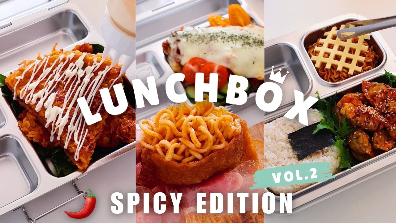 🍱 Lunch Box 🔥 • SPICY BENTO Vol.2 🌶 | 12 ideas | Pack my Lunch Bento Collection | ASMR🎧