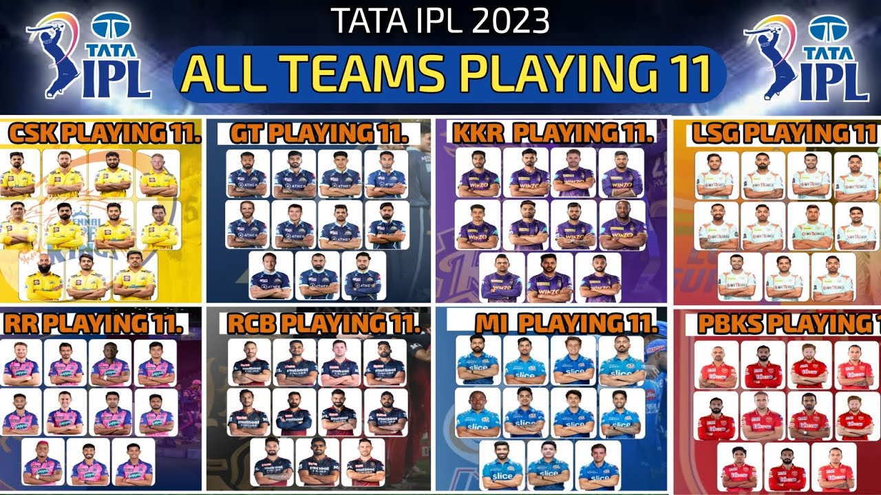 IPL 2023 - All 10 Teams Playing 11 | All Teams Playing 11 IPL 2023 | All Teams Playing XI IPL 2023