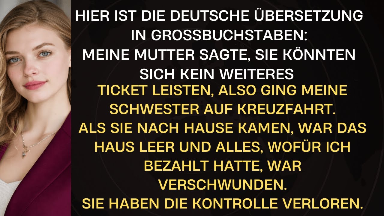 Kein Geld für dich“: Sie fuhren ohne mich in den Urlaub. Als sie zurückkamen, war das Haus LEER!