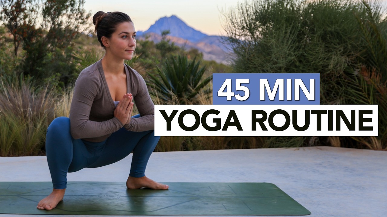45-минутная йога-тренировка | Йога для всего тела, подходит для начинающих