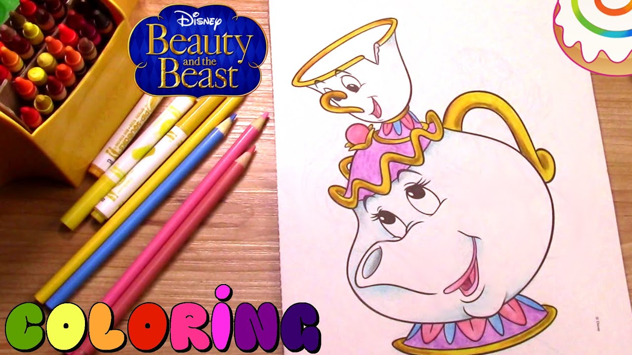 Beauty and the Beast Coloring page (Mrs. Potts and Chip)