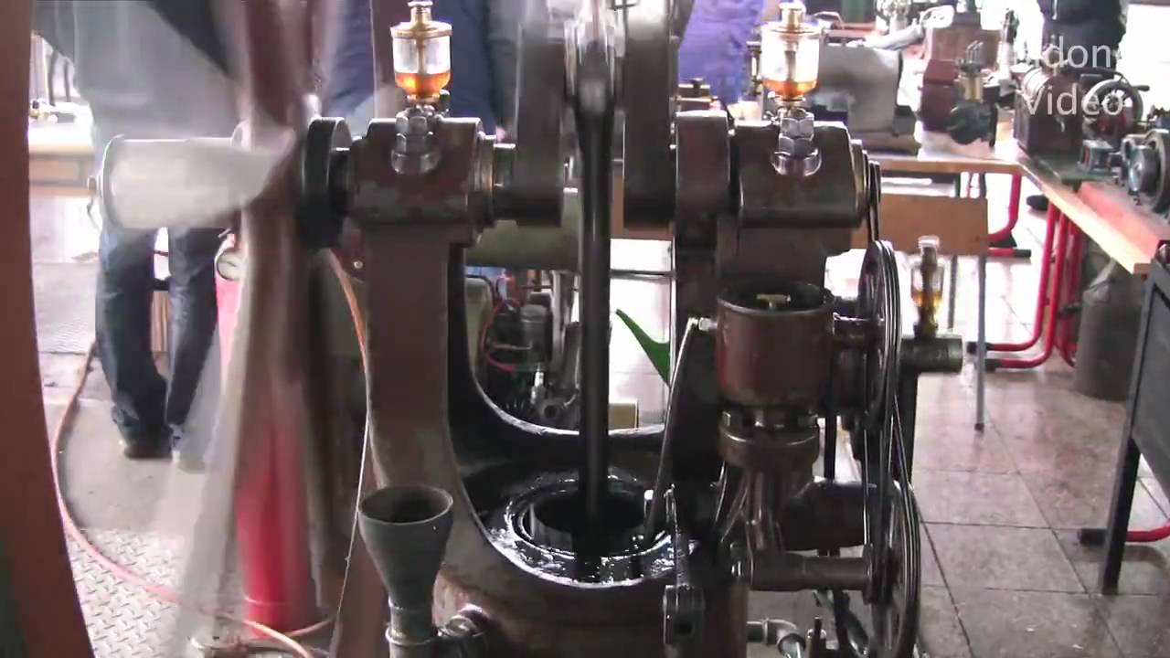 Moritz Hille Neuester Original Motor - 1887 - Standmotor / Stationärmotor