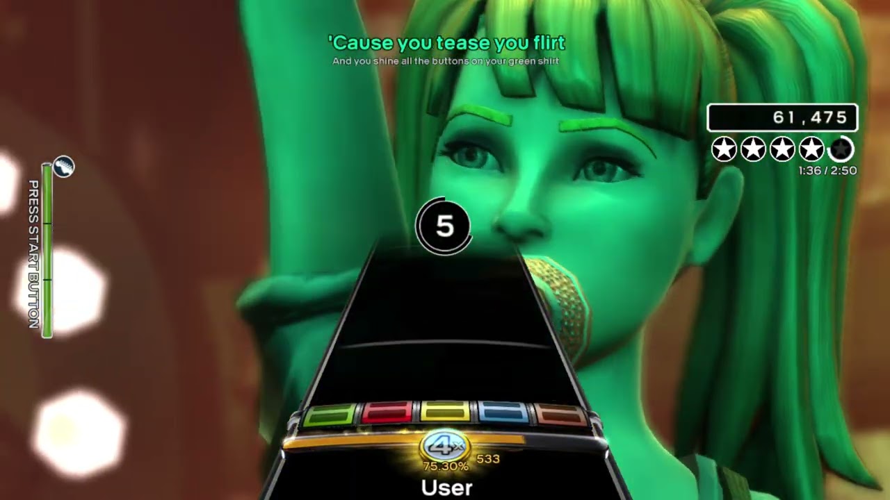 Rock Band 3 Deluxe - Green Shirt (Custom) - Guitar (Expert) - 100% FC 5GS