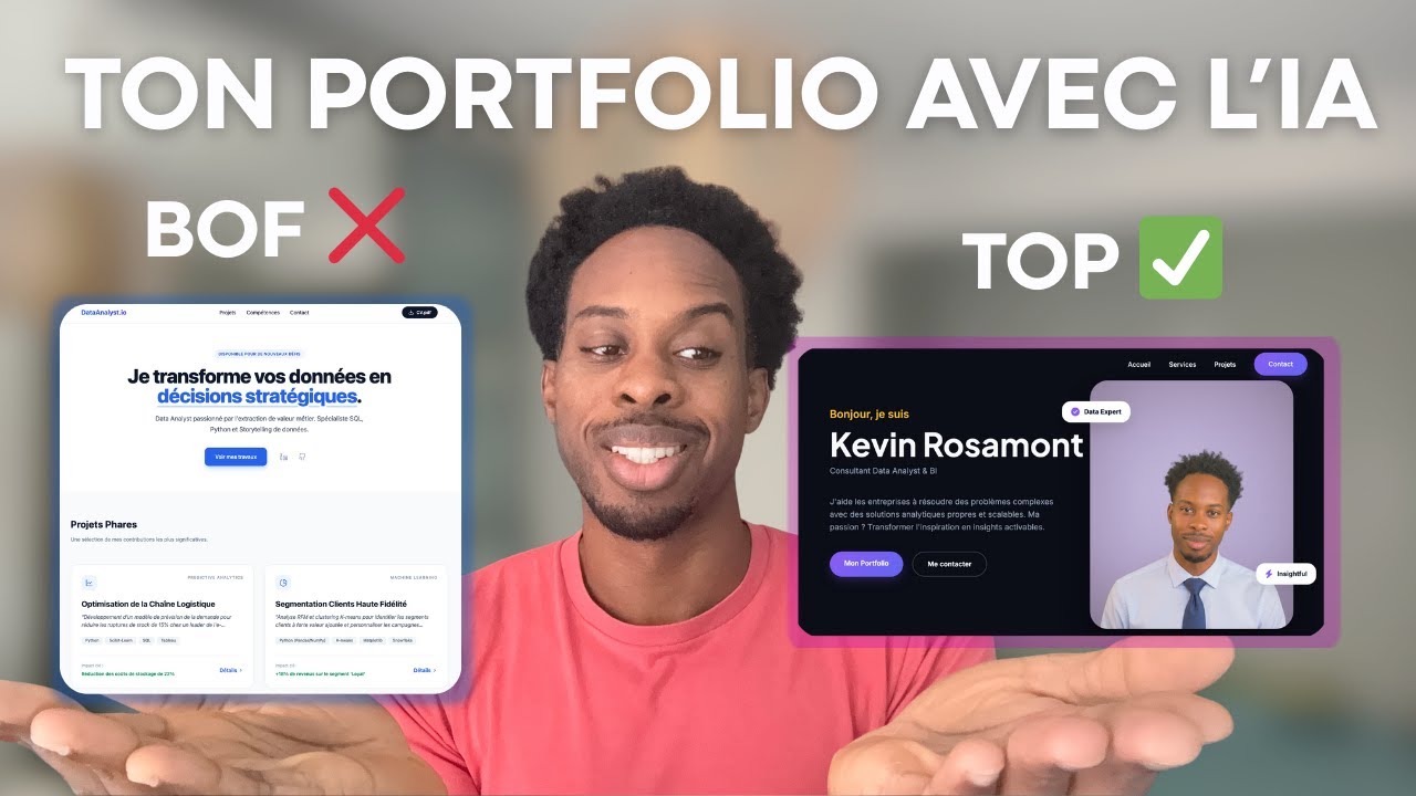 Cr&eacute;er son Portfolio de A &agrave; Z avec l'IA et l'h&eacute;berger gratuitement