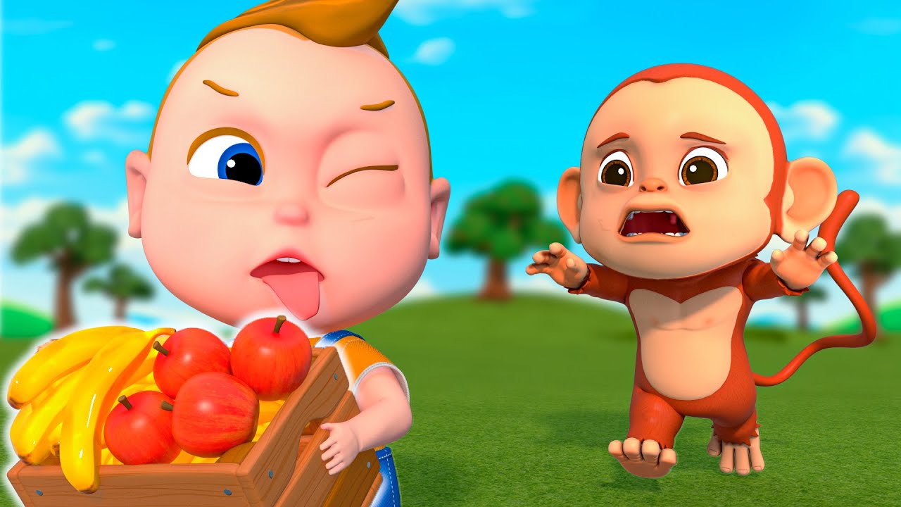 Five Little Monkeys with Cute Animals | Animal Song | Super Sumo Nursery Rhymes & Kids Songs