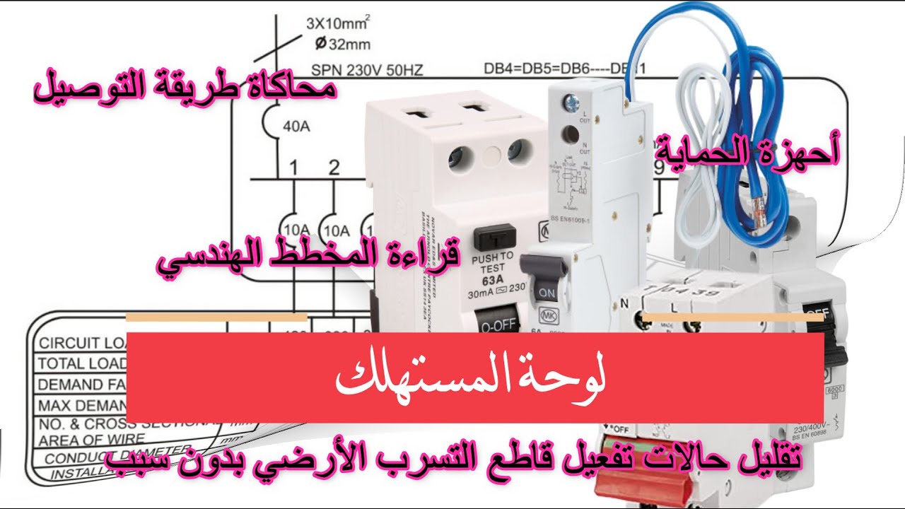 consumer unit-لوحة المستهلك/ التوزيع الفرعية من الالف الى الياء