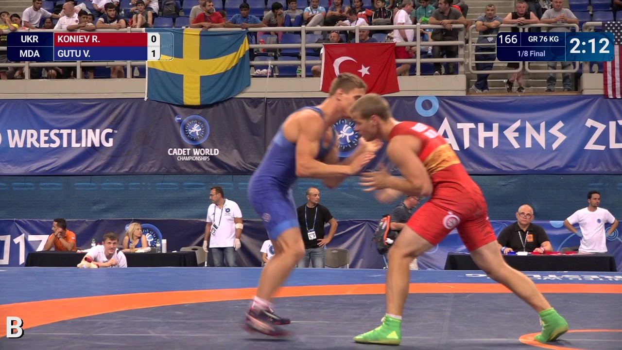 1/8 GR - 76 kg: R. KONIEV (UKR) df. V. GUTU (MDA) by VPO1, 3-2