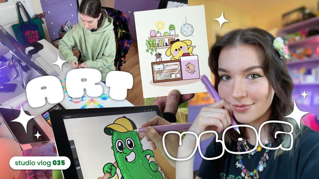 cozy studio days 🌨️ draw with me, explore downtown, patreon mail, snow day in mpls ★ studio vlog 035