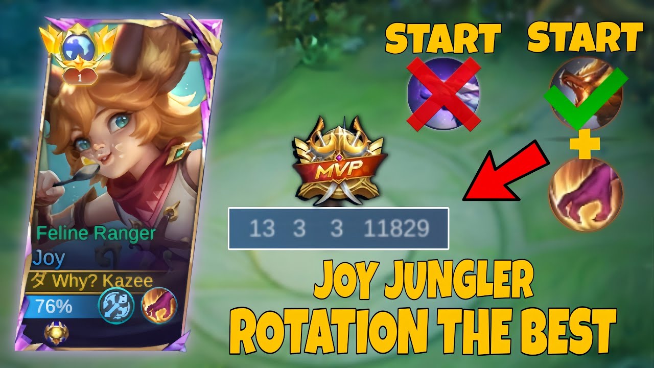 THE MOST EFFECTIVE JOY JUNGLER ROTATION FOR THE CURRENT PATCH!! || GAMEPLAY JOY - MLBB