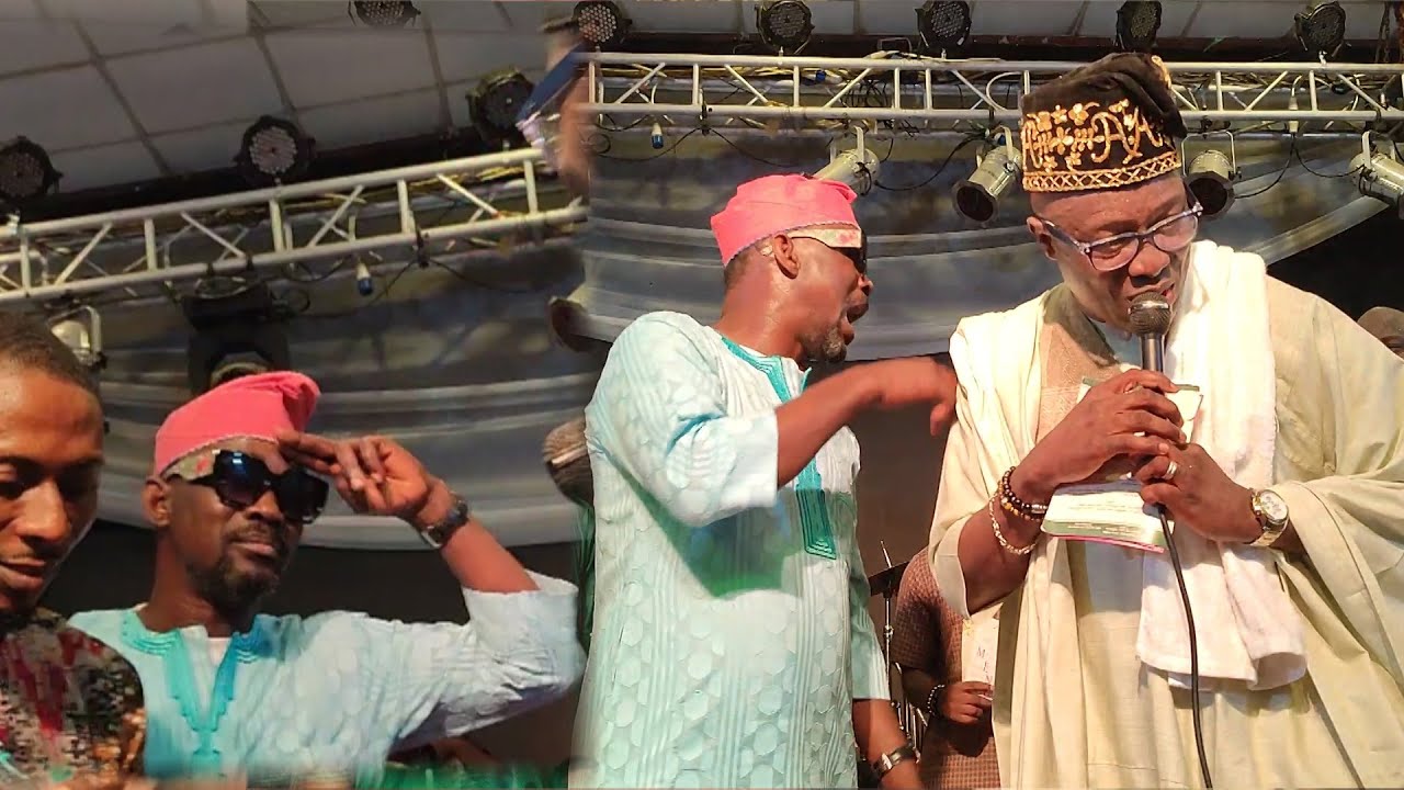 SO NICE! WASIU ALABI PASUMA DAZZL WITH ADEWALE AYUBA ON STAGE AT FUNSHO ADEOLU MUM BURIAL