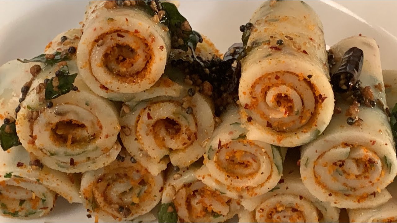 Suji Rolls l How to Make Suji Khandvi Recipe l Less Oil Nasta Recipe
