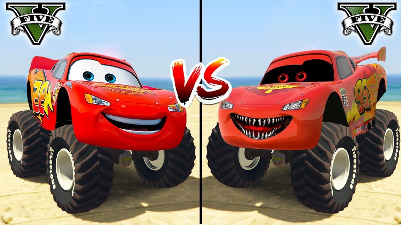 Monster Truck Lightning McQueen vs Monster Truck LIGHTNING MСQUEEN.EXE in GTA 5 - which is best?