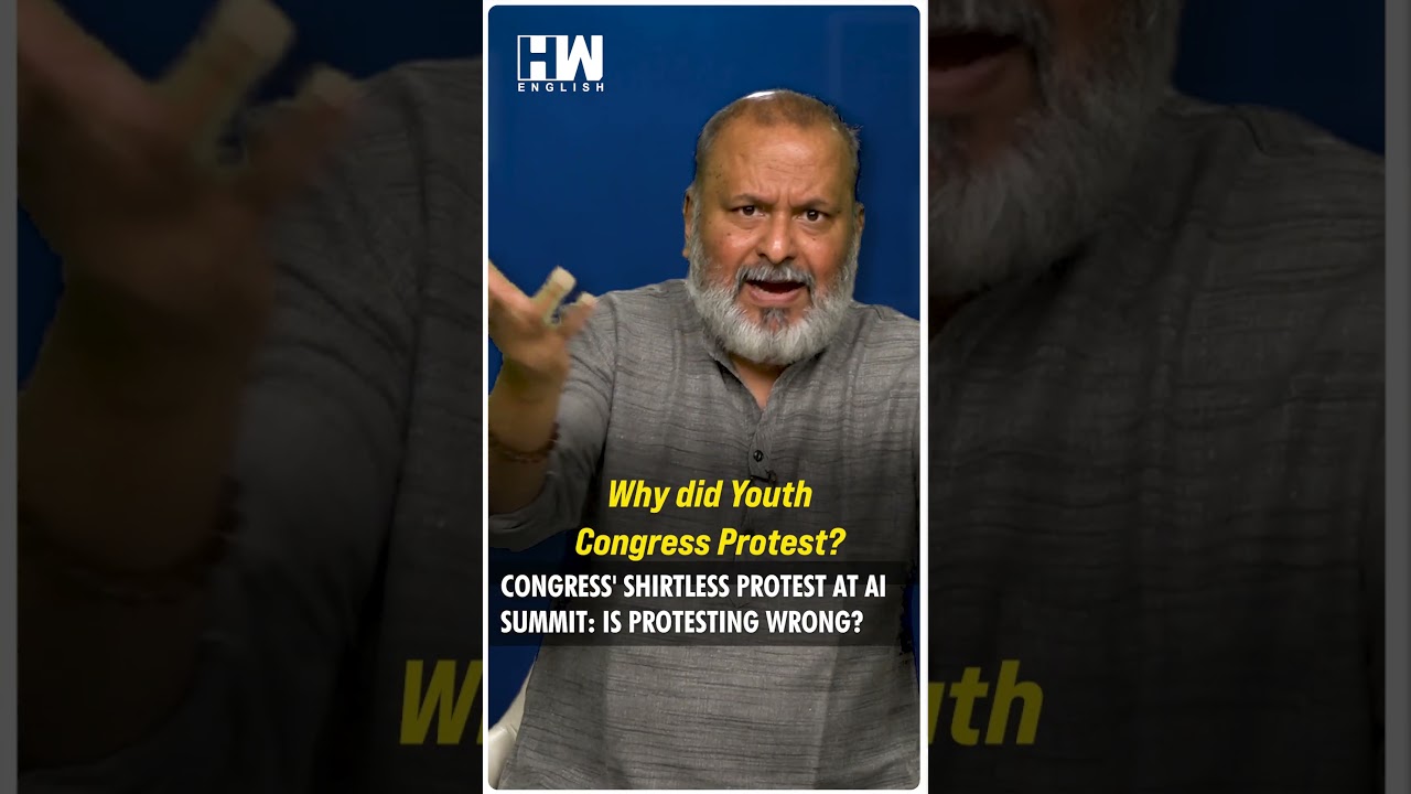 #Shorts | Cong's Shirtless Protest At AI Summit: Is Protesting Wrong? | Editorial With Sujit Nair