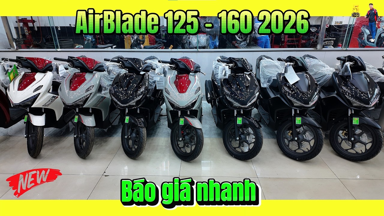 BÁO GIÁ NHANH Honda AirBlade 125 – 160 2026 “HẠ NHIỆT”▶ Ra mắt Air Blade Spiderman và Venom 🔴 GXMV