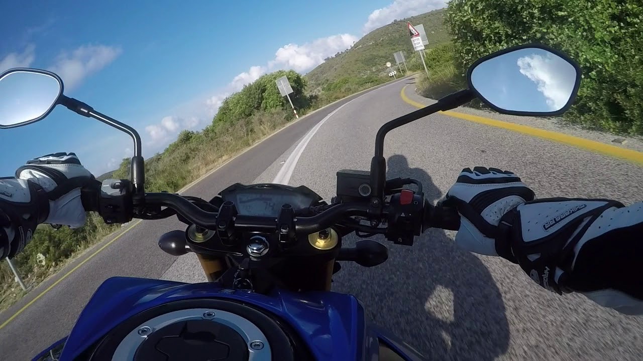 2017 SUZUKI GSX-S750 **TIGHT TWISTY ROAD** gopro chest mount