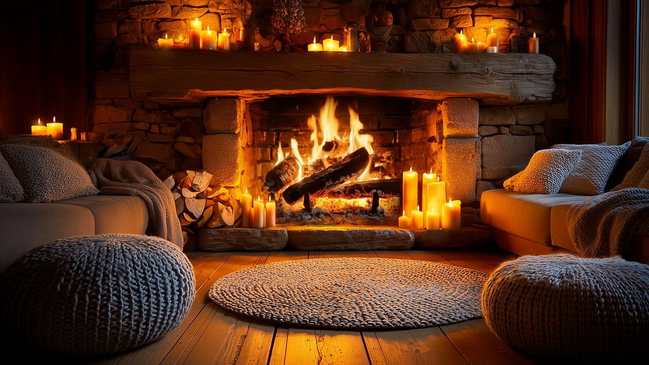 Saturday Night Fireplace 4K | Soothing Fire Sounds for Insomnia & Stress Relief (No Music)