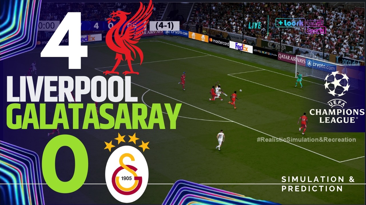 ⚽ Liverpool vs. Galatasaray LIVE 🔴 | Epic Comeback? | UEFA Champions League 25-26 (Simulation)
