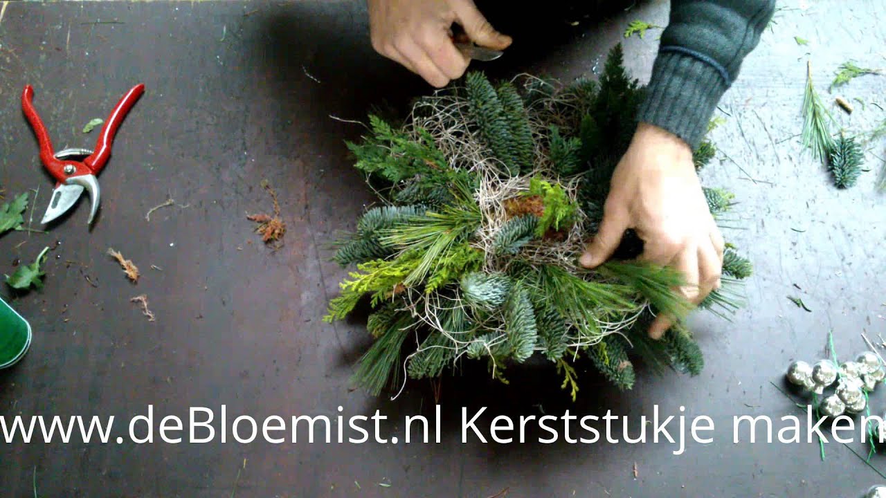 Kerststukje maken