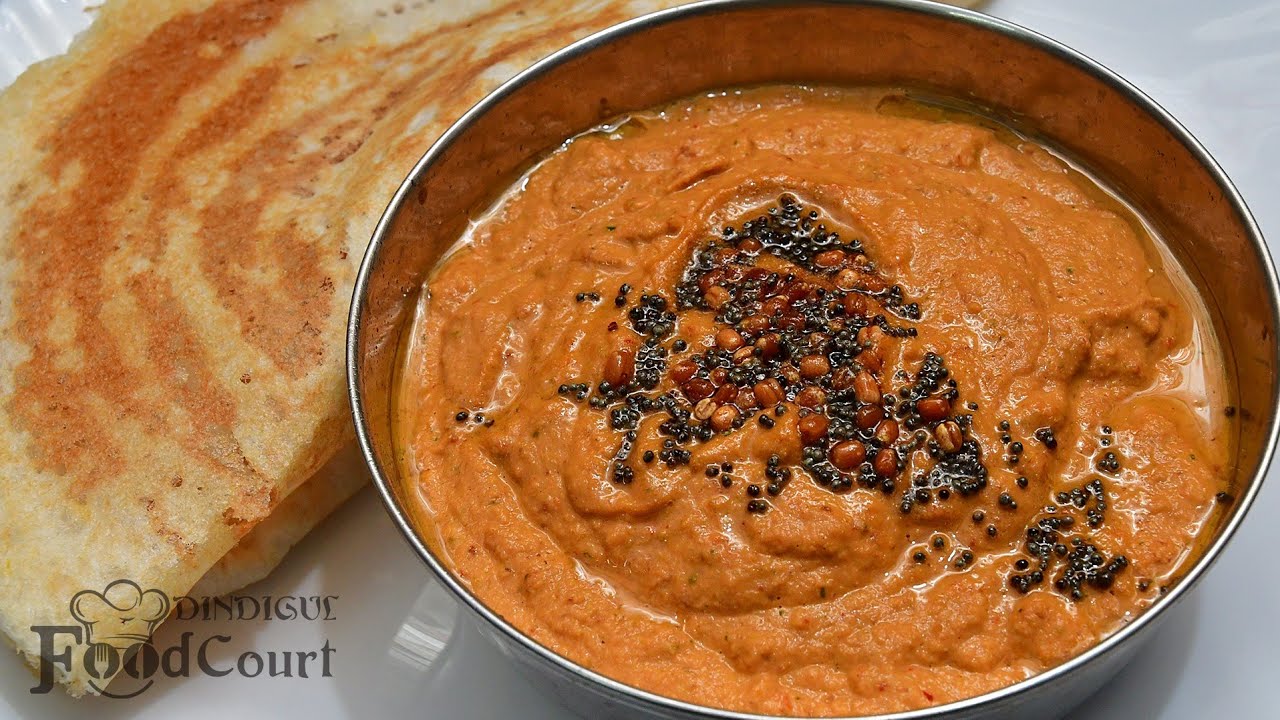 Tomato Peanut Chutney/ Groundnut Chutney/ Side Dish For Idli Dosa