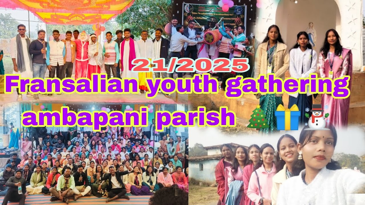 Fransalian youth gathering ambapani parish 🎄🎁☃️ 21/2025#volg #video 🥳☺️