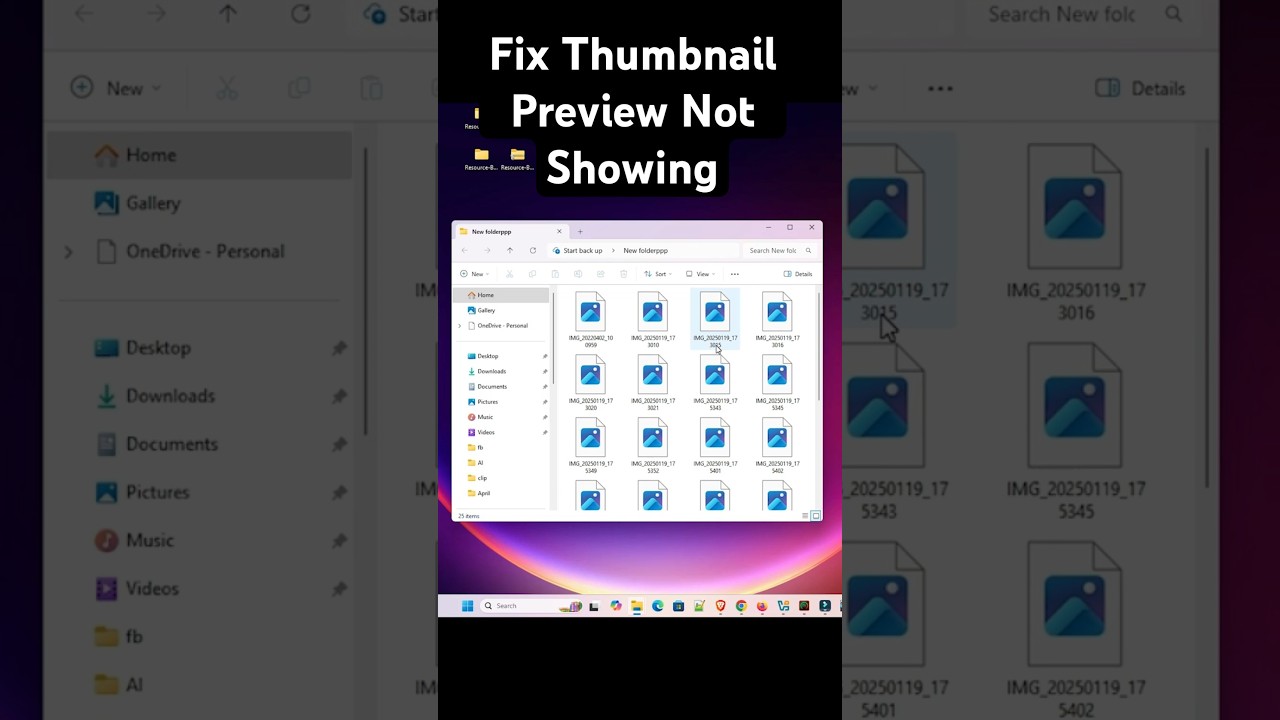Fix Thumbnail Preview Not Showing in Windows 11 - 2025