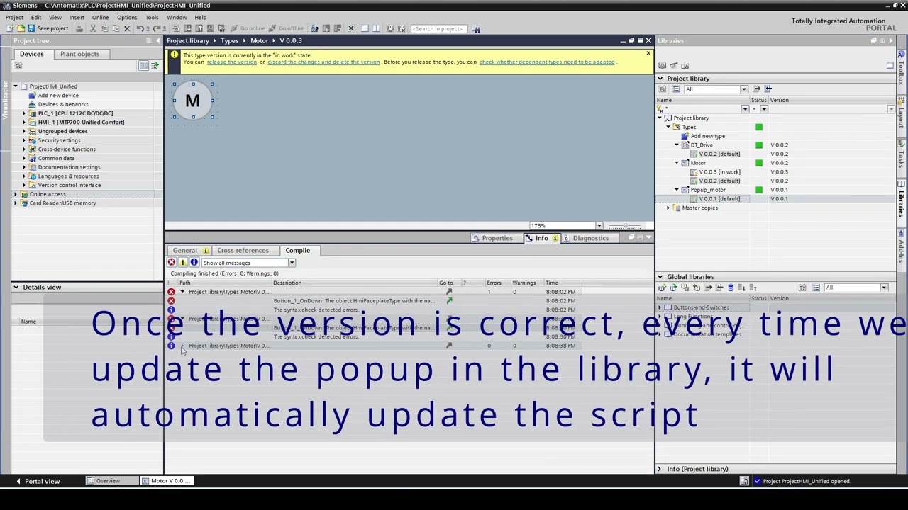 Create WinCC Unified HMI Popup and JavaScript - WinCC Unified Part 3