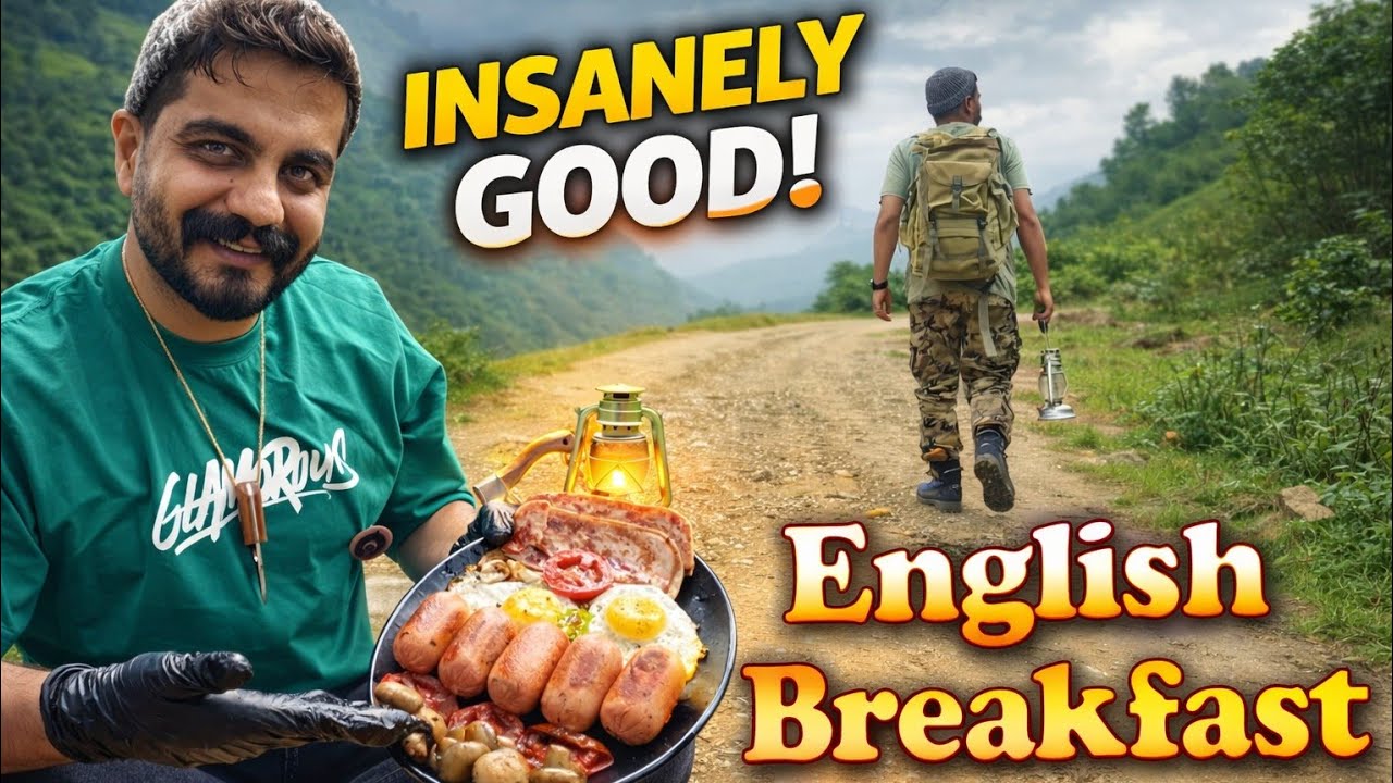 ⭐ Easy English Breakfast Recipe 🍳🔥 Cooked Outdoors in Nature 🌄 - 🌲 Relaxing English Forest Cooking 🥓