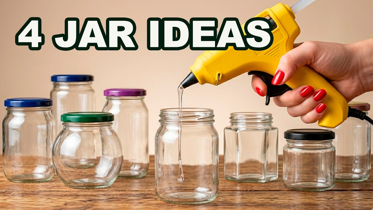 DIY Glass Jar Magic ♻️ ✨ 4 Budget-Friendly Kitchen Ideas