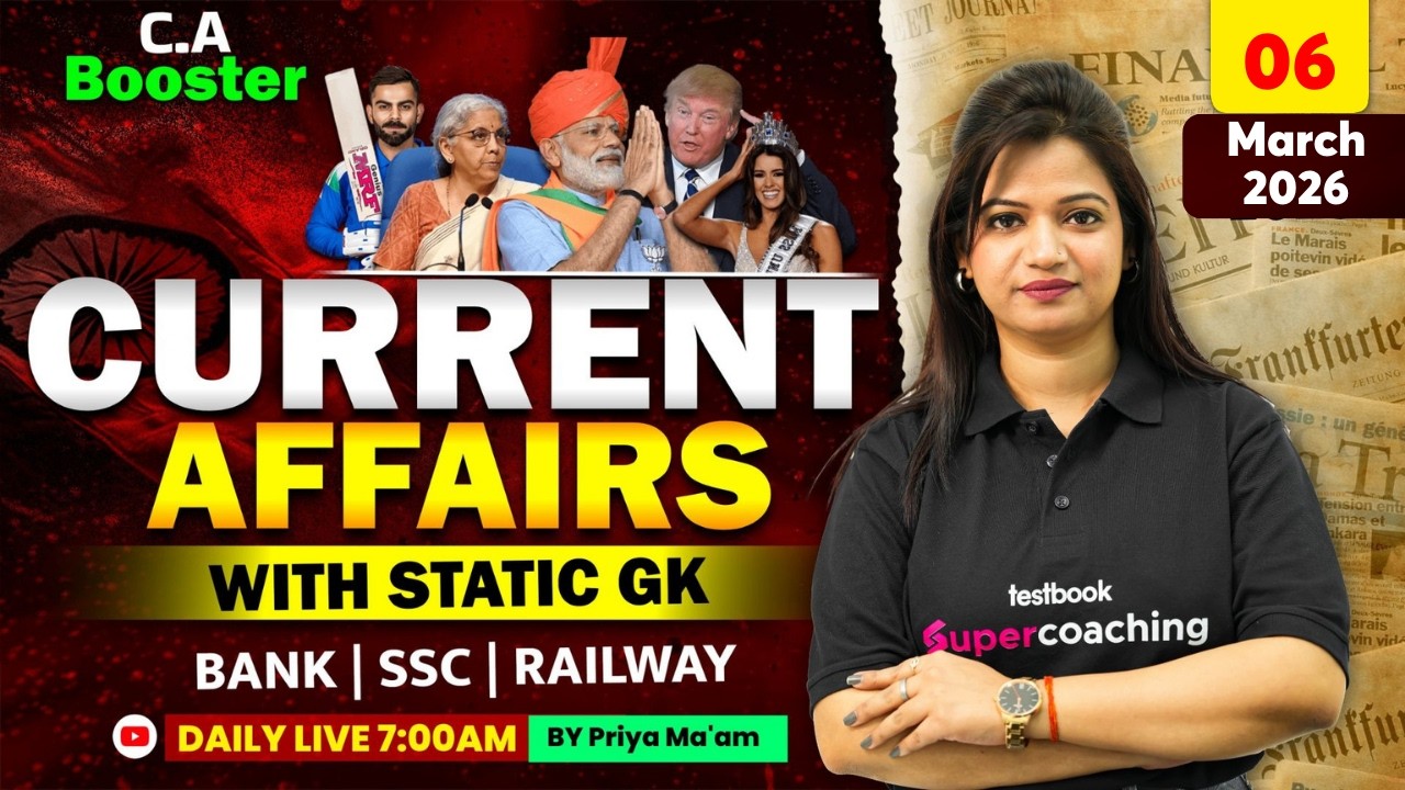 Current Affairs Today | 6 March Current Affairs 2026 | Daily Current Affairs 2026 | by Priya Mam