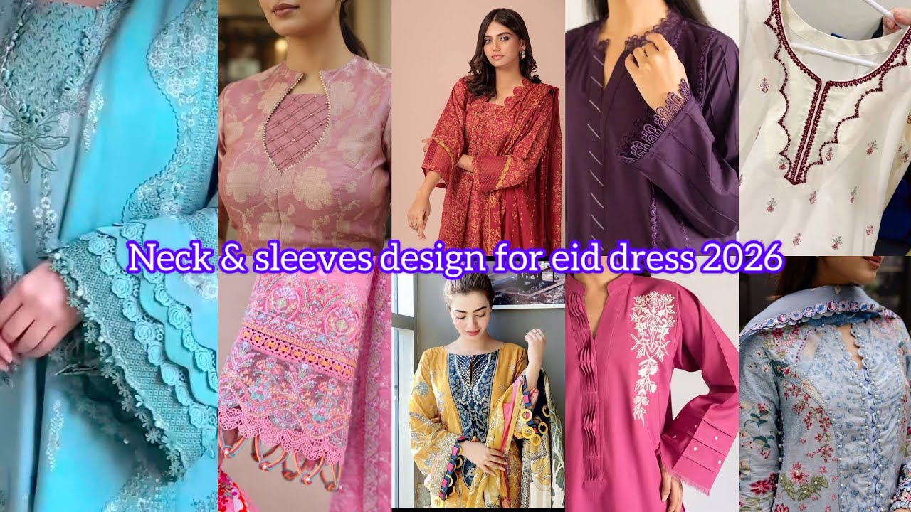 Neck & sleeves design for eid dress 2026|| new neck design||elegant sleeves design || latest fashion