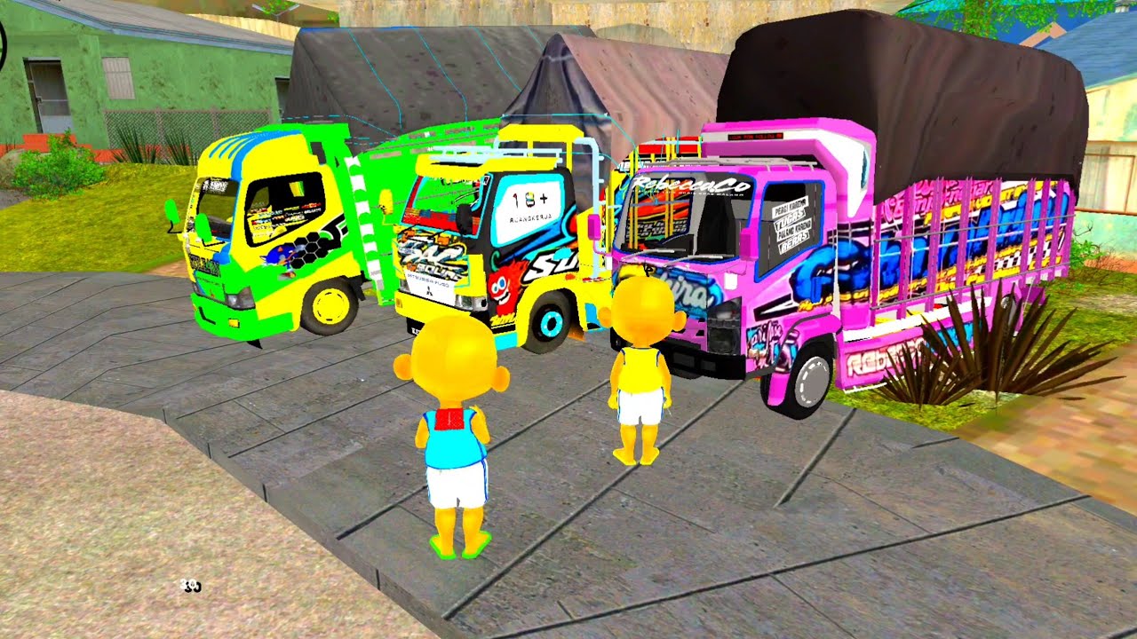 Upin ipin dapatkan Tiga Truk Oleng di Tilang Polisi 😂 Dunia Poyo