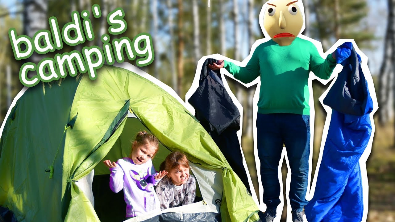 Baldi Camping! Niekt&oacute;rzy w lesie z Baldi! Kemping Baldiego w prawdziwym życiu!