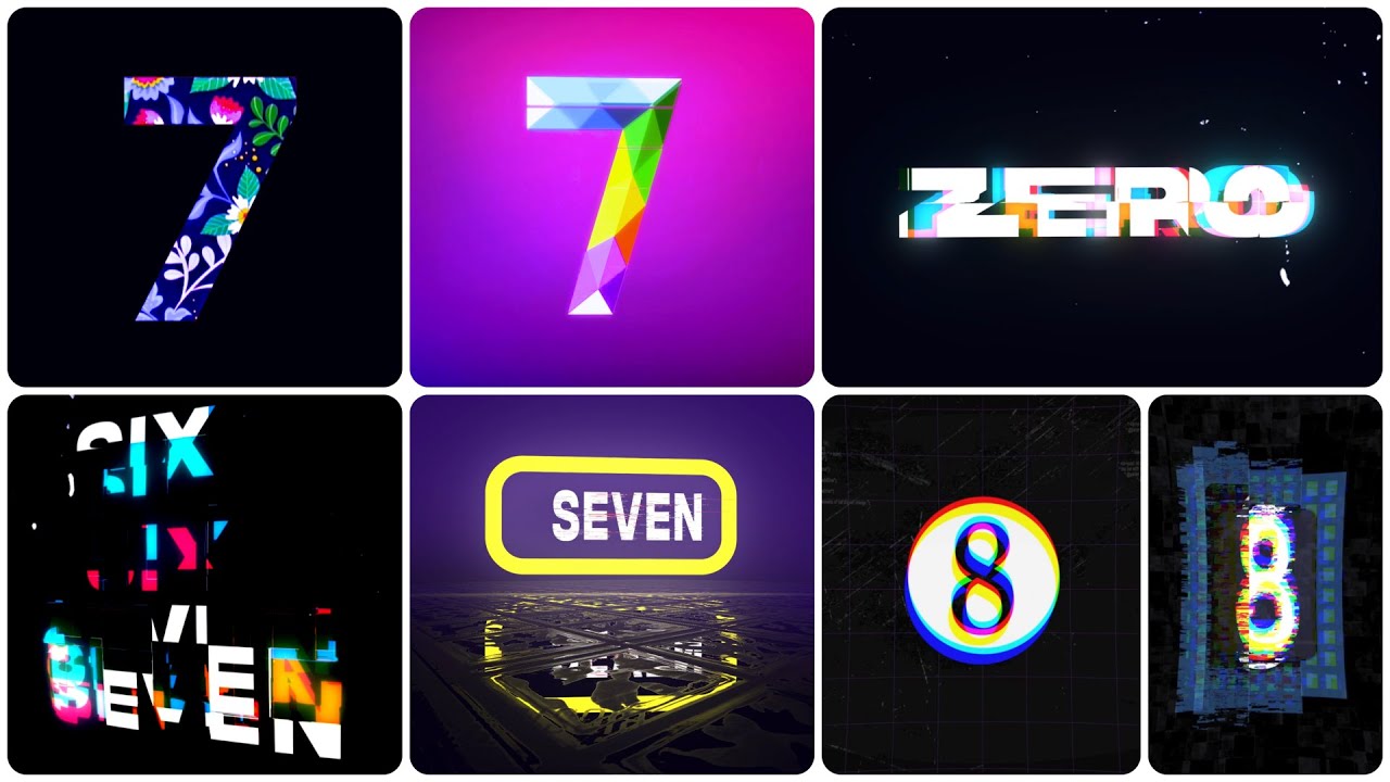 7 Glicth Effect Countdown (TC.022)
