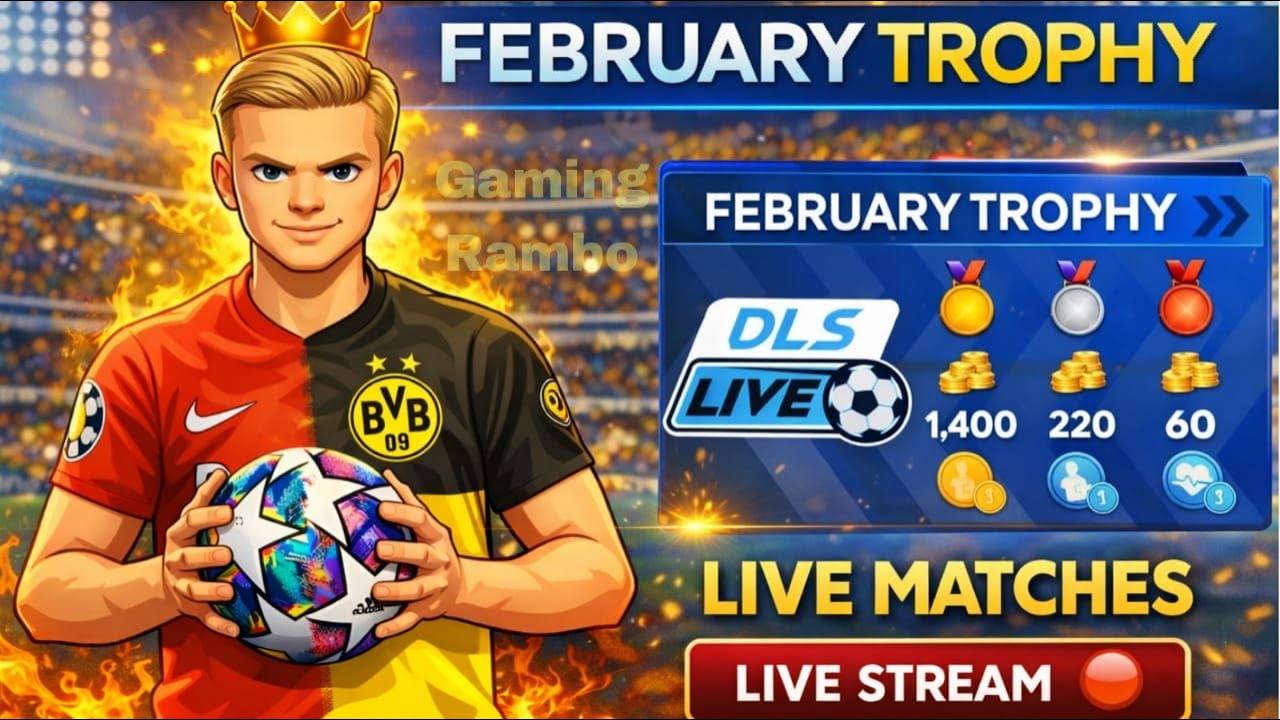 🟢LIVE DLS 26 🔥 | Completing February Trophy Event in dls 26 💪🏆
