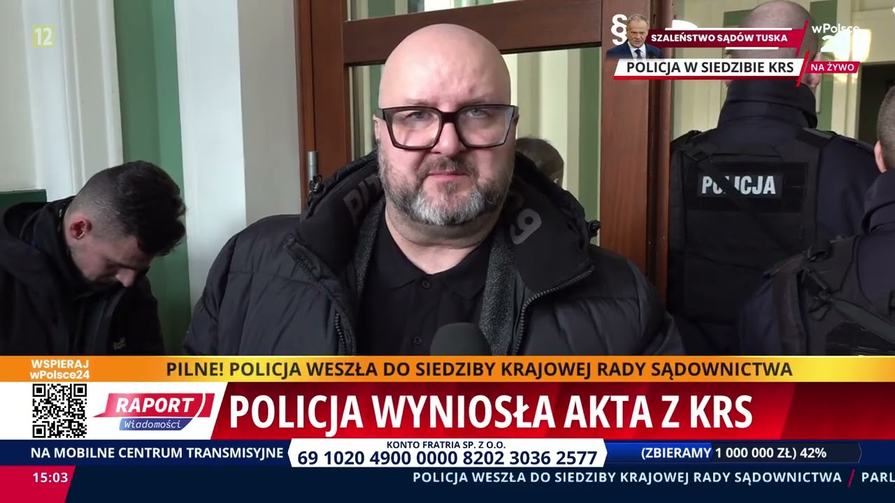 Siłowe wejście do KRS. Rozwiercają zamki! Policja jak pospolici włamywacze?